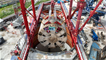 HS2 lifts TBM Caroline  from below ground at the Green Park Way site in Greenford